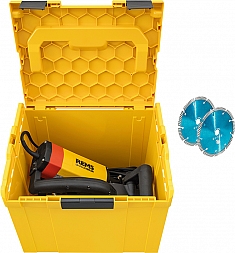 Алмазный штроборез и шлифовально-разрезной станок Rems Krokodil 180 SR Basic-Pack L-Boxx H+2×UDT LS-Turbo H-P 180 мм