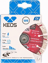 Упаковка диска алмазного сегментного Keos Universal Construction 125 мм Упаковка диска алмазного сегментного Keos Universal Construction 125 мм